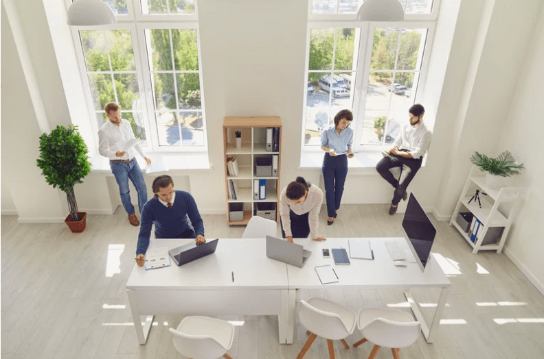marketing experts in white office